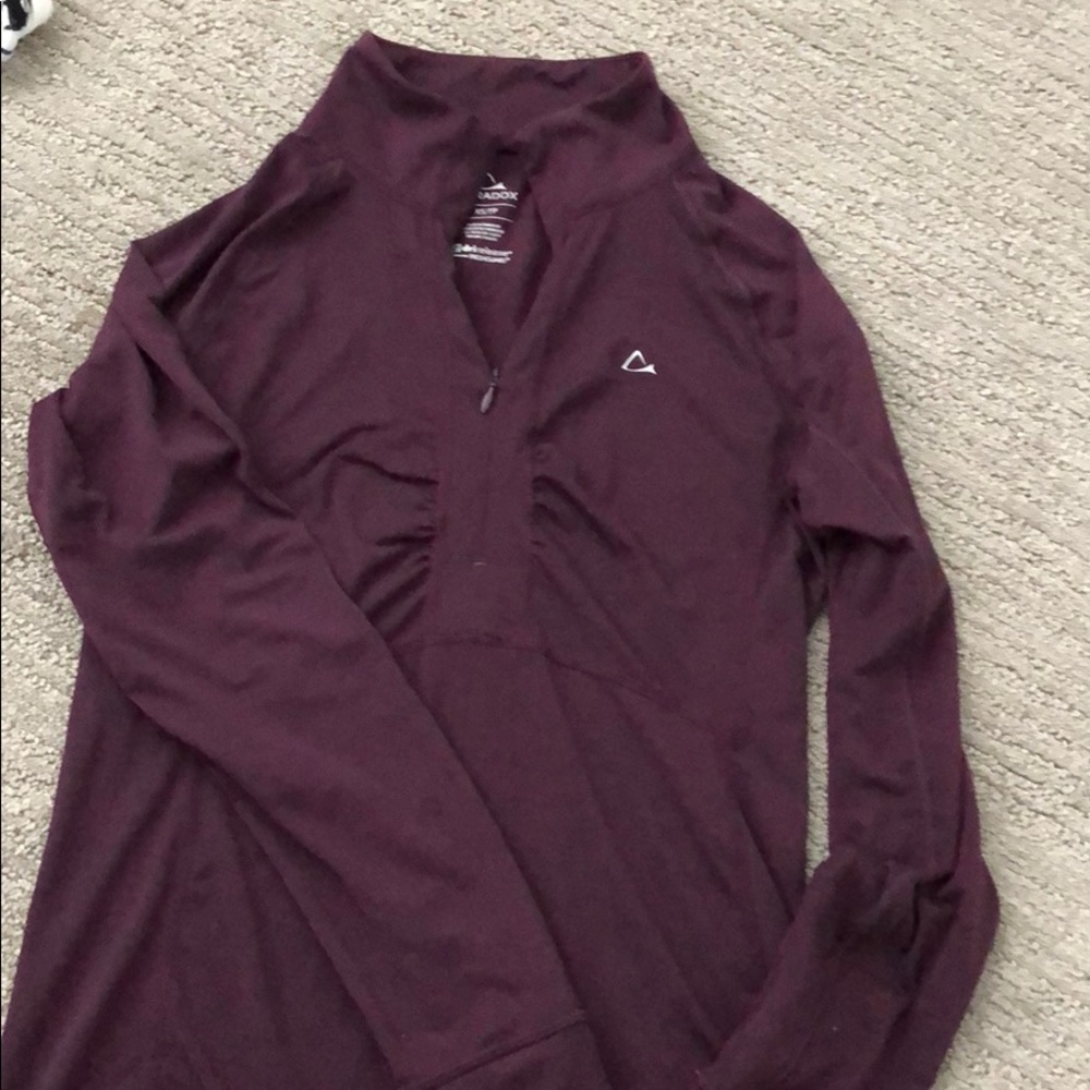 Burgundy light workout shirt